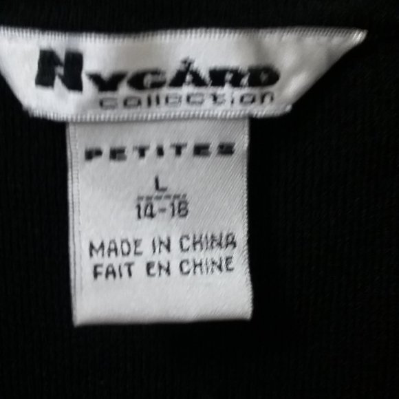 Peter Nygard Black Top with tie neck - Picture 4 of 4